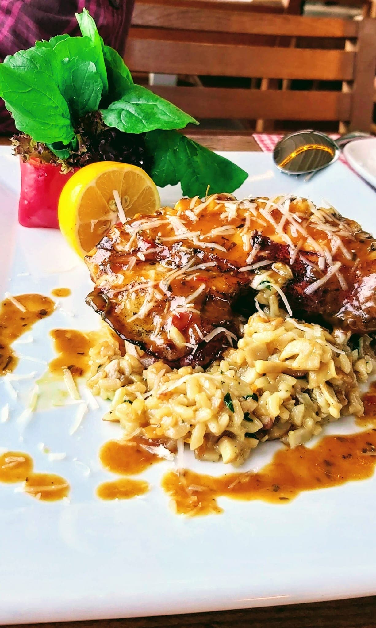 Glazed Chicken Risotto
