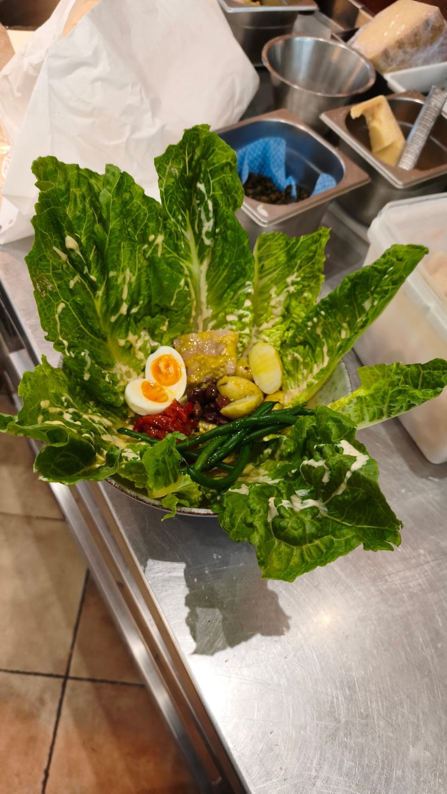 Whole Romaine Niçoise with Soft-Boiled Egg
