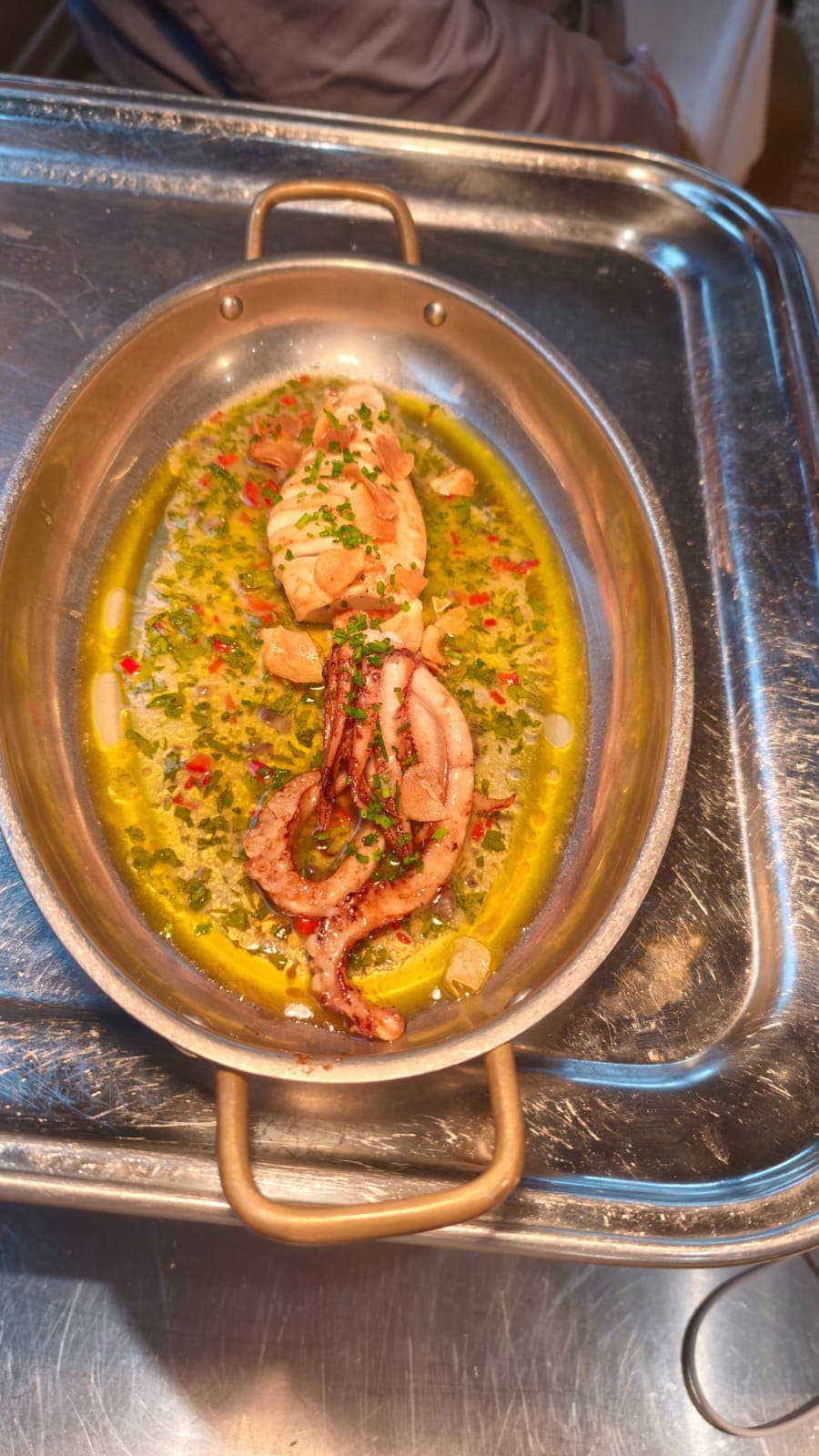 Squid & Octopus in Garlic Herb Oil