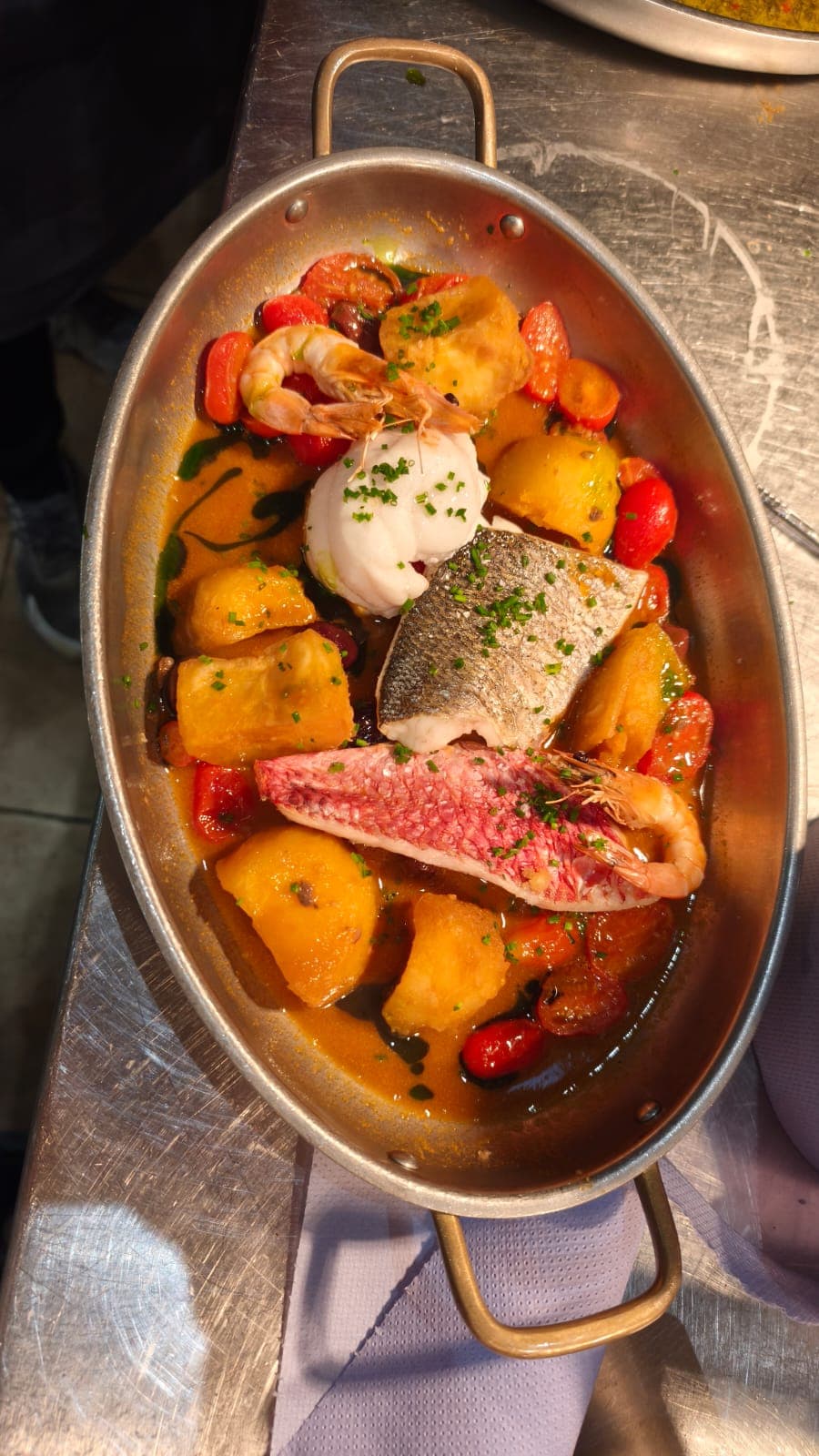 Sea Bass & Red Mullet in Tomato Broth