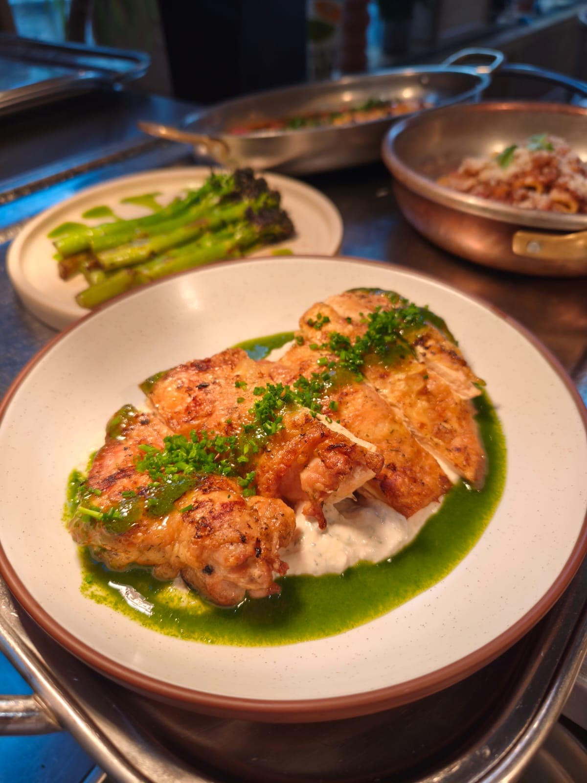 Pan-Roasted Chicken with Herb Sauce