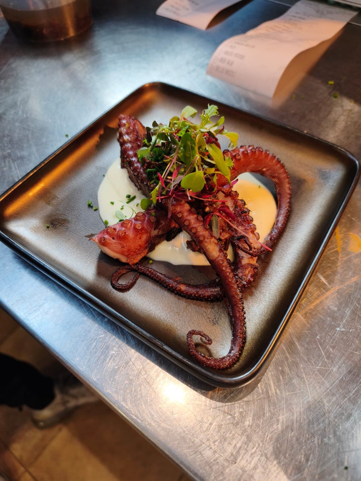 Grilled Octopus with White Bean Purée