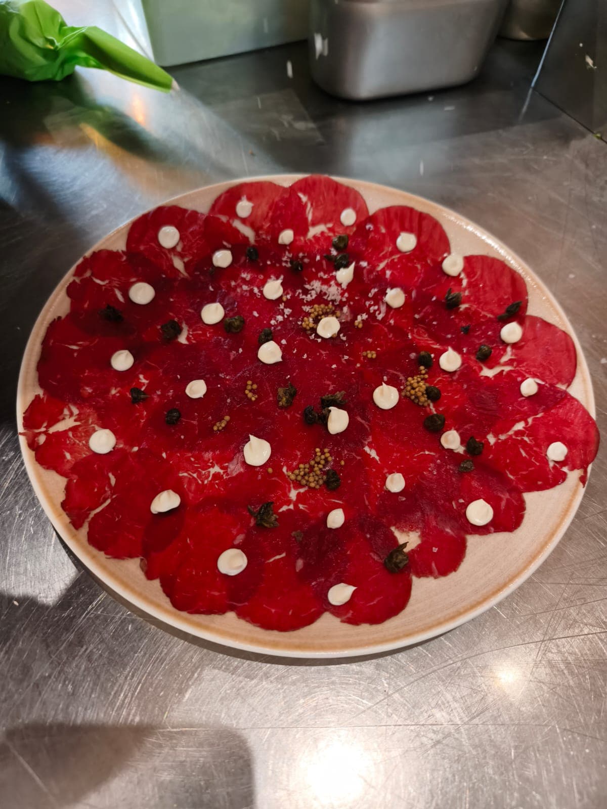 Beef Carpaccio with Truffle Mayo